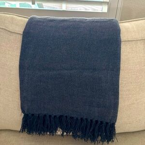 Pottery Barn Throw Cotton Linen Blend with Tassles